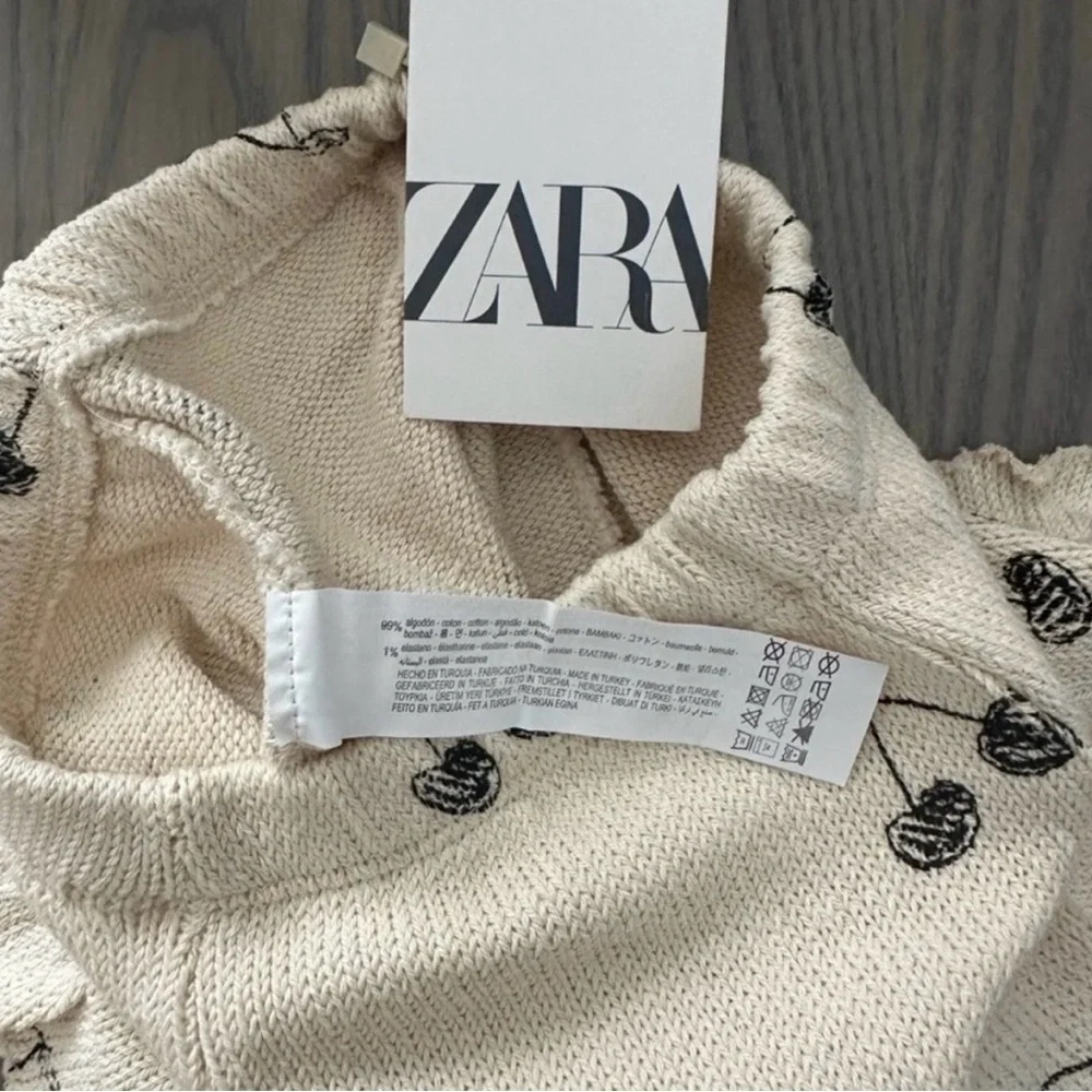 ZARA TODDLER GIRL CHERRY SWEATSHIRT & SHORTS